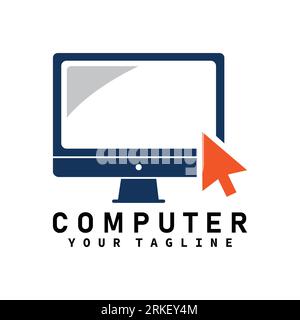 Computer logo, PC Logo Template vector symbol Stock Vector
