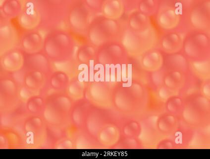 Living coral abstract blurred balls shiny background. Vector design Stock Vector