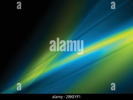 Dark green and blue glossy glowing abstract background. Vector design Stock Vector