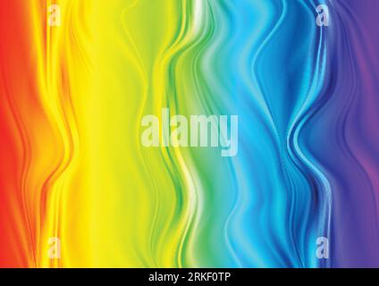 Colorful iridescent abstract wavy background. Vector illustration Stock Vector