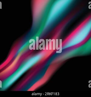Colorful holographic smooth fluid waves abstract background. Vector design Stock Vector