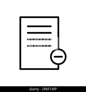 Document and files vector icon. Add file. Delete file icon. Office files and documents icon. EPS 10 illustration of isolated document symbol pictogram Stock Vector