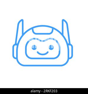 Robot Head Avatar Vector Design. Cartoon Robot Head Icon Design Stock Vector