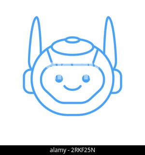 Robot Head Avatar Vector Design. Cartoon Robot Head Icon Design Stock Vector