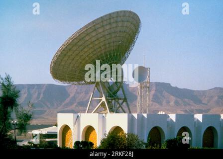 Saudi Arabia Communication Satellite Dishes Stock Photo