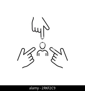 Recruiting Line Icon. Editable Stroke Stock Vector