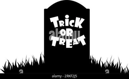 Tombstone Trick or Treat. Vector Illustration Stock Vector