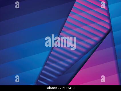 Blue and ultraviolet hi-tech geometric corporate background. Vector design Stock Vector