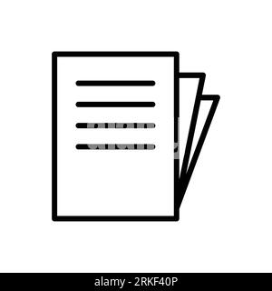 Paper icon vector illustration logo template for many purpose. Isolated on white background. Stock Vector