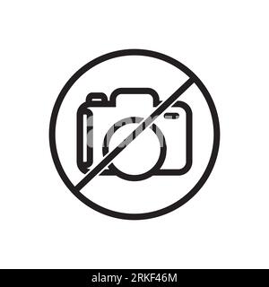 No camera icon, vector illustration. Flat design style. vector no camera icon illustration isolated on white background, no camera icon Eps10. no came Stock Vector