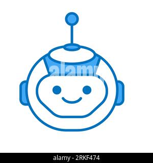 Robot Head Avatar Vector Design. Cartoon Robot Head Icon Design Stock Vector