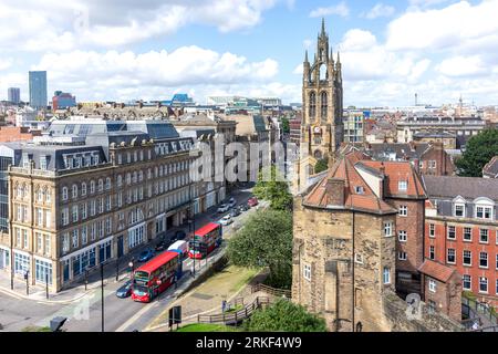 The Cathedral and Old Gateway from Newcastle Castle, The Black Gate, Newcastle upon Tyne, Tyne and Wear, England, United Kingdom Stock Photo