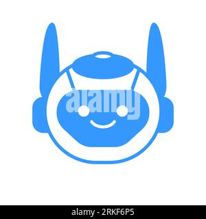 Robot Head Avatar Vector Design. Cartoon Robot Head Icon Design Stock Vector