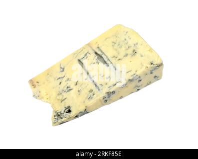 cheese containing veins of blue mold, such as Gorgonzola and Danish Blue. Stock Photo