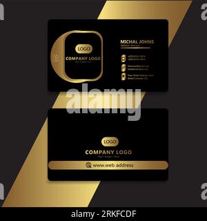 golden luxury premium business card design template Stock Vector Image ...