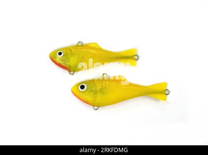 Silicone spider - top water bait for pike or large mouth bass fishing  isolated on white background Stock Photo - Alamy