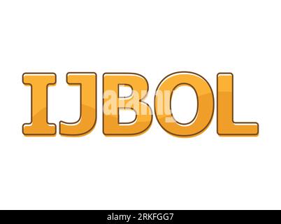 IJBOL ex Lol phrase. Gen-Z version of LOL, stands for “I just burst out laughing”, Vector icon, badge illustration on white background Stock Vector