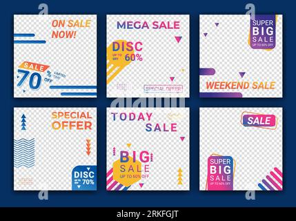 Slides abstract unique editable modern social media banner template. Promotional web banner for social media. Suitable design for your promotion. Vect Stock Vector