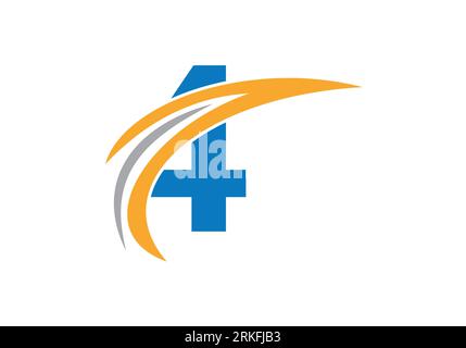 Initial 4 Letter Alphabet Logo Design In Vector Format. Logotype For Business And Company Identity Stock Vector