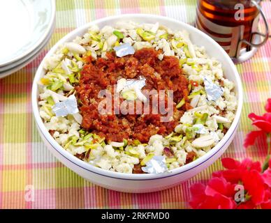 Carrot Halwa Recipe, Gajar ka Halwa, Delicious Pakistani Food Recipe. Stock Photo