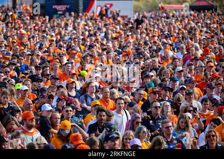 Zandvoort, Netherlands. 25th Aug, 2023. Fans at the FanZone Stage. 25.08.2023. Formula 1 World Championship, Rd 14, Dutch Grand Prix, Zandvoort, Netherlands, Practice Day. Photo credit should read: XPB/ . Credit: XPB Images Ltd/Alamy Live News Stock Photo