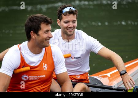 Belgrade Melvin Twellaar And Stef Broenink In Action During The Fourth Day Of The World Rowing