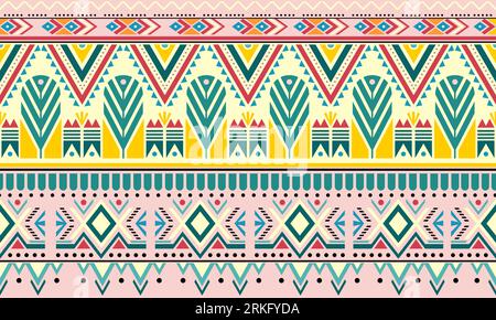 Colorful seamless tribal maya pattern Stock Vector