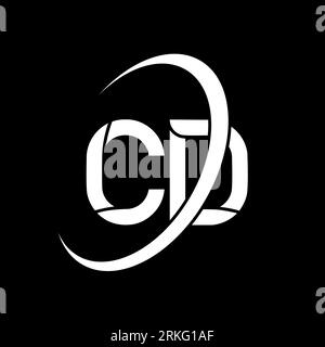 CD logo. C D design. White CD letter. CD/C D letter logo design. Initial letter CD linked circle uppercase monogram logo. Stock Vector