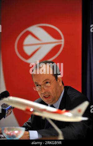 Bildnummer: 55574449  Datum: 06.07.2011  Copyright: imago/Xinhua (110706) -- ALGIERS, July 6, 2011 (Xinhua) -- New CEO of Algerian national airline company Air Algerie, Mohamed Salah Boultif speaks during a press conference in Algiers, capital of Algeria, on July 6, 2011. The official said on Wednesday Air Algerie intended to launch, in the medium term, transit passenger traffic services especially on Africa to Asia route. (Xinhua/Mohamed Kadri) ALGERIA-ALGIERS-AIRLINE PUBLICATIONxNOTxINxCHN People Wirtschaft premiumd xmk x0x 2011 hoch     Bildnummer 55574449 Date 06 07 2011 Copyright Imago XI Stock Photo