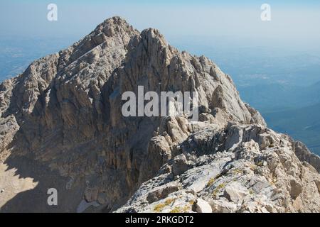 Panoramic view of the high summit of Gran Sasso massif in Abruzzo, Italy Stock Photo