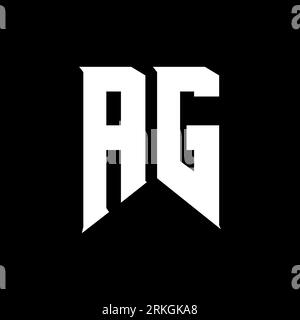 AG Letter Logo Design. Initial letters AG gaming's logo icon for technology companies. Tech letter AG minimal logo design template. AG letter design v Stock Vector