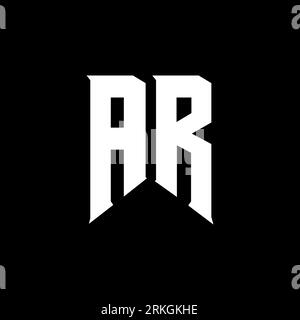 AR Letter Logo Design. Initial letters AR gaming's logo icon for technology companies. Tech letter AR minimal logo design template. AR letter design v Stock Vector