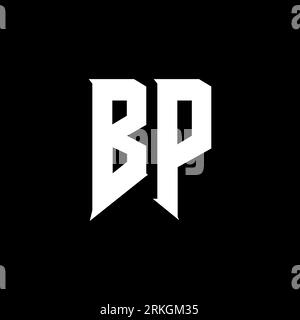 BP Letter Logo Design. Initial letters BP gaming's logo icon for technology companies. Tech letter BP minimal logo design template. BP letter design v Stock Vector