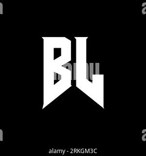 BL Letter Logo Design. Initial letters BL gaming's logo icon for technology companies. Tech letter BL minimal logo design template. BL letter design v Stock Vector