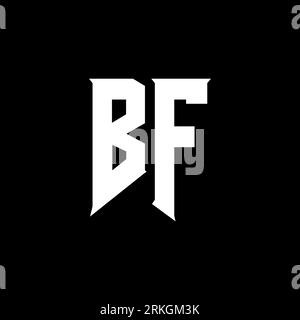 BF Letter Logo Design. Initial letters BF gaming's logo icon for technology companies. Tech letter BF minimal logo design template. BF letter design v Stock Vector