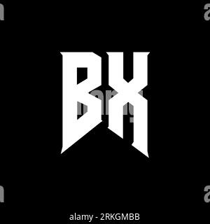 BX Letter Logo Design. Initial letters BX gaming's logo icon for technology companies. Tech letter BX minimal logo design template. BX letter design v Stock Vector