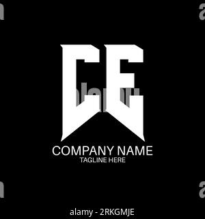 CE Letter Logo Design. Initial letters CE gaming's logo icon for technology companies. Tech letter CE minimal logo design template. CE letter design v Stock Vector