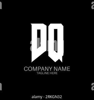 DQ Letter Logo Design. Initial letters DQ gaming's logo icon for technology companies. Tech letter DQ minimal logo design template. DQ letter design v Stock Vector