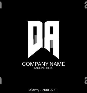 DA Letter Logo Design. Initial letters DA gaming's logo icon for technology companies. Tech letter DA minimal logo design template. DA letter design v Stock Vector