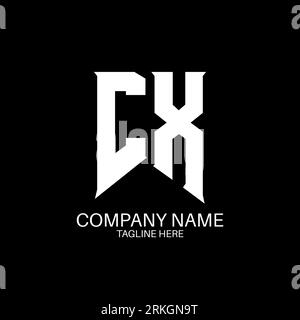 CX Letter Logo Design. Initial letters CX gaming's logo icon for technology companies. Tech letter CX minimal logo design template. CX letter design v Stock Vector