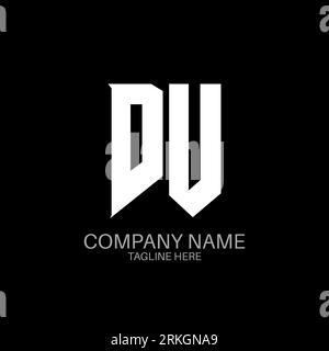 DU Letter Logo Design. Initial letters DU gaming's logo icon for technology companies. Tech letter DU minimal logo design template. DU letter design v Stock Vector