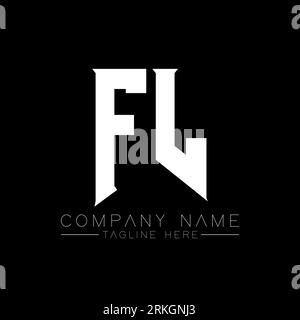 FL Letter Logo Design. Initial letters FL gaming's logo icon for technology companies. Tech letter FL minimal logo design template. FL letter design v Stock Vector