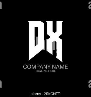 DX Letter Logo Design. Initial letters DX gaming's logo icon for technology companies. Tech letter DX minimal logo design template. DX letter design v Stock Vector