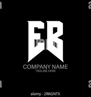 EB Letter Logo Design. Initial letters EB gaming's logo icon for technology companies. Tech letter EB minimal logo design template. EB letter design v Stock Vector