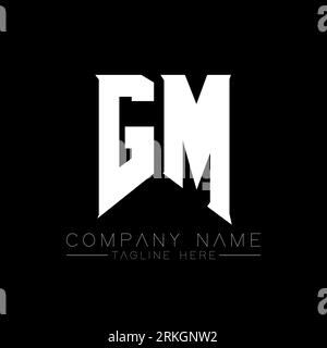 GM Letter Logo Design. Initial letters GM gaming's logo icon for technology companies. Tech letter GM minimal logo design template. GM letter design v Stock Vector