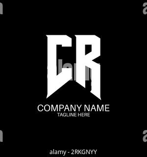 CR Letter Logo Design. Initial letters CR gaming's logo icon for technology companies. Tech letter CR minimal logo design template. CR letter design v Stock Vector