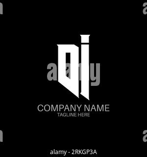DI Letter Logo Design. Initial letters DI gaming's logo icon for technology companies. Tech letter DI minimal logo design template. DI letter design v Stock Vector