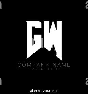 GW Letter Logo Design. Initial letters GW gaming's logo icon for technology companies. Tech letter GW minimal logo design template. GW letter design v Stock Vector