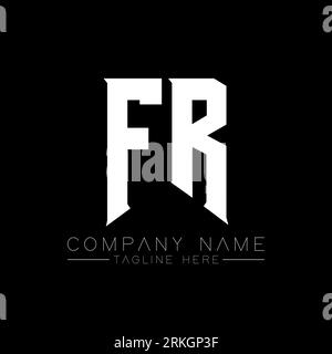 FR Letter Logo Design. Initial letters FR gaming's logo icon for technology companies. Tech letter FR minimal logo design template. FR letter design v Stock Vector