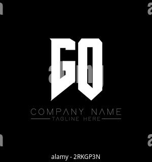 GO Letter Logo Design. Initial letters GO gaming's logo icon for technology companies. Tech letter GO minimal logo design template. GO letter design v Stock Vector